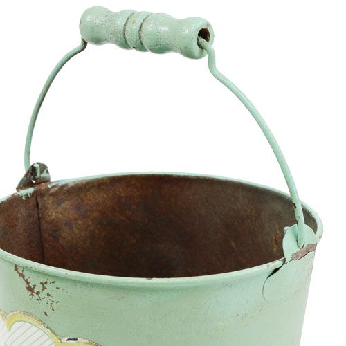 Floristik24 Seau décoratif antique avec motif Ø13,5cm H14,5cm