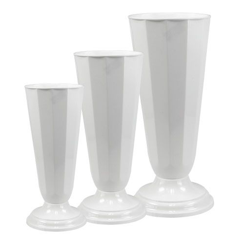 Article Vase décor “Szwed” blanc Ø13cm - 20cm, 1pc