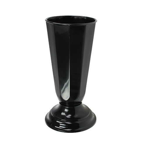 Vase décor “Szwed” noir Ø16cm 1 pc