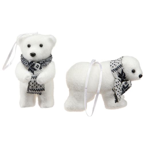 Floristik24 Décoration ours polaire à suspendre figurines de décoration d&#39;hiver 11×7cm 4 pcs