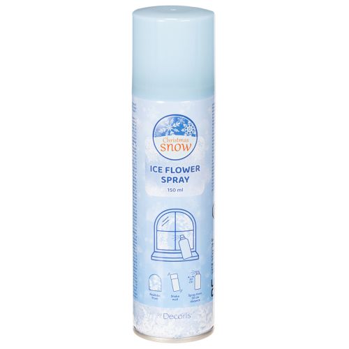 Spray décoratif effet fleurs de givre pour vitres, 150 ml, blanc, usage intérieur