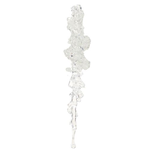 Décoration d&#39;arbre à glaçons avec décoration d&#39;hiver pailletée 17,5 cm 4 pièces