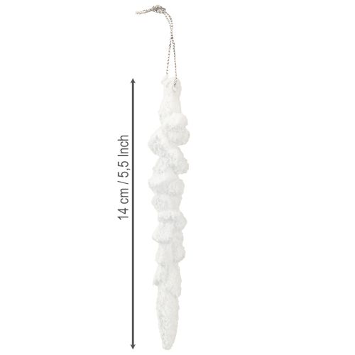 Article Décoration de glaçons pour sapin de Noël recouvert de neige 14 cm 4 pièces