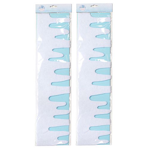 Article Guirlande de glaçons décoration de fenêtre en polaire neige 15×180cm 6pcs