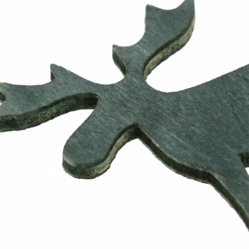 Article Décoration à disperser rennes noir, argent, gris foncé assorti 4cm 72 pcs