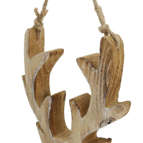 Floristik24 Tête d'élan en bois à accrocher 20x10.5cm 2pcs