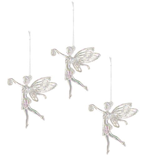 Article Décoration lutins acrylique lutins de Noël clair 11cmx12cm 3pcs