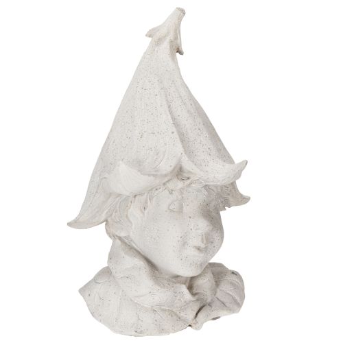 Figurine décorative de tête de gnome pour une touche d&#39;élégance dans le jardin et le salon, grise, 30 cm