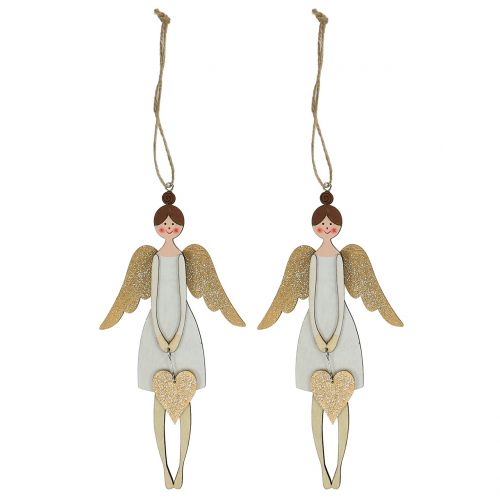 Floristik24 Crème d&#39;ange à suspendre 20,5cm 4 pcs