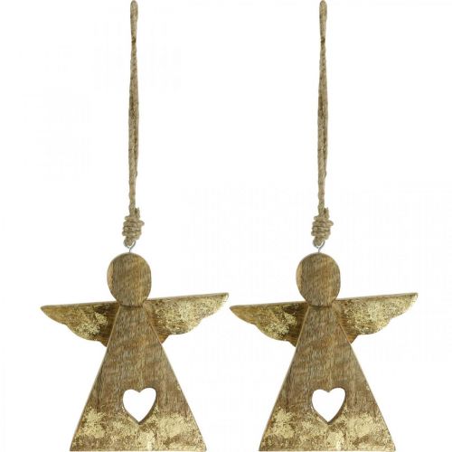Floristik24 Figurine déco ange manguier déco à accrocher 13 × H13.5cm 2pcs