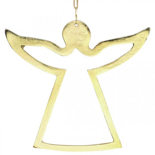 Pendentifs en métal, anges décoratifs, décoration avent dorée 15×16,5cm