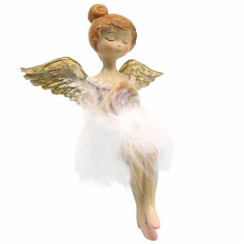 Siège décoratif ballerine ange bord Ø11,5 H15cm 2pcs