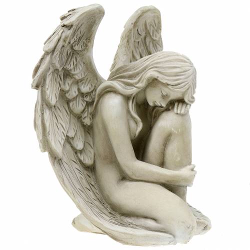 Floristik24 Décoration de tombe ange déco 16,5cm × 12cm H19cm