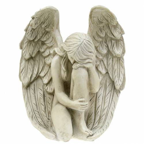 Floristik24 Décoration de tombe ange déco 16,5cm × 12cm H19cm