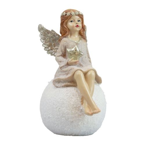 Floristik24 Décoration de table Noël Ange de Noël avec étoile 21cm