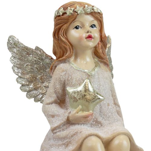 Floristik24 Décoration de table Noël Ange de Noël avec étoile 21cm