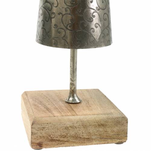 Floristik24 Déco ange en métal sur socle en bois H58cm