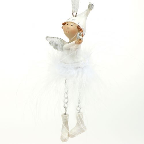 Ange pour suspendre blanc 11cm 4pcs