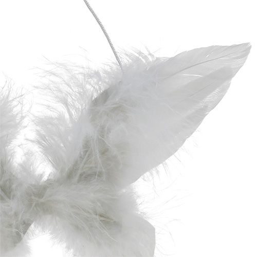 Floristik24 Aile d&#39;ange pour suspendre blanc 16cm 4pcs