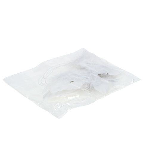 Floristik24 Aile d&#39;ange pour suspendre blanc 16cm 4pcs