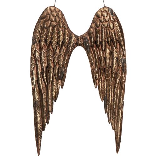 Ailes d&#39;ange à suspendre en métal aspect antique doré 24×37cm