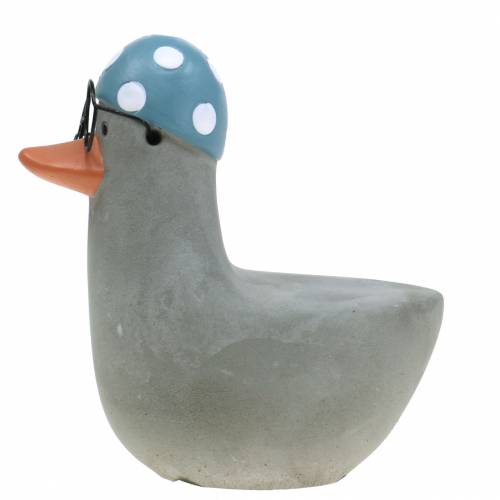 Floristik24 Canard déco avec lunettes et bonnet de bain gris 10,5cm 4pcs