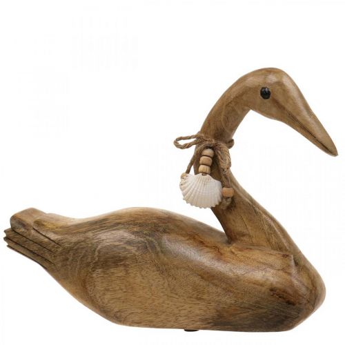 Floristik24 Déco canard canard en bois déco bois de manguier 29x8.5x21.5cm