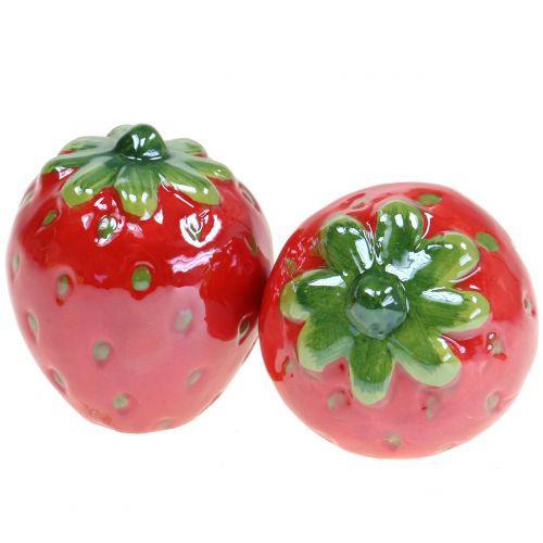 Floristik24 Fraise en céramique Ø5cm H6cm 3pcs