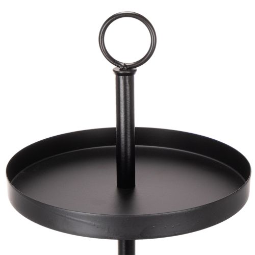 Étagère en métal noir à trois niveaux, 61 cm, pour décoration de table et rangement | Floristik24.fr