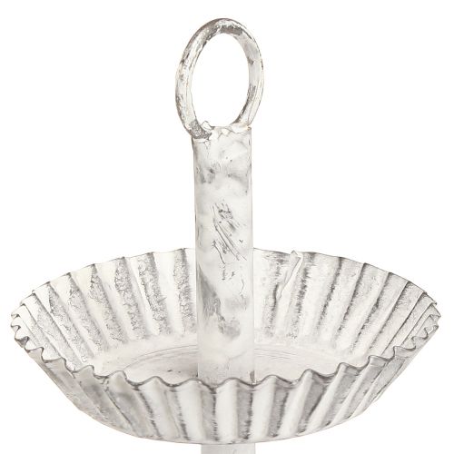 Floristik24 Plateau à 3 étages en métal blanc H23 cm