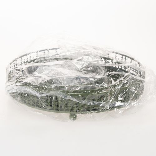 Etagère ronde en métal vert