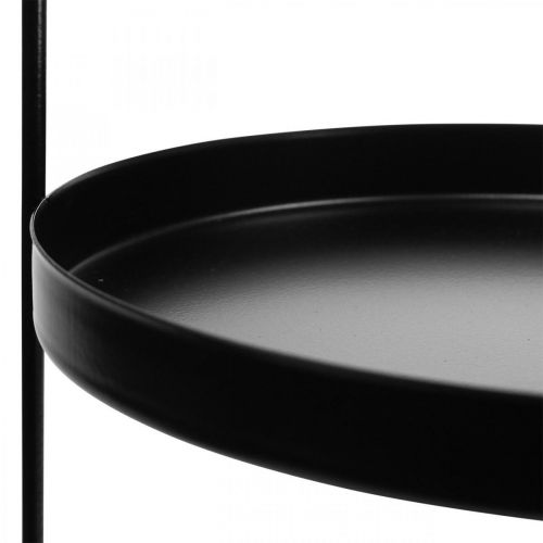 Présentoir à gâteaux plateau décoratif étagère de table métal noir H30cm Ø20cm