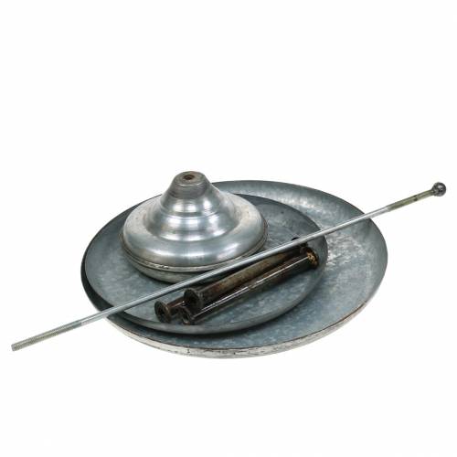 Floristik24 Etagere zinc Shabby Chic Ø31cm H50cm