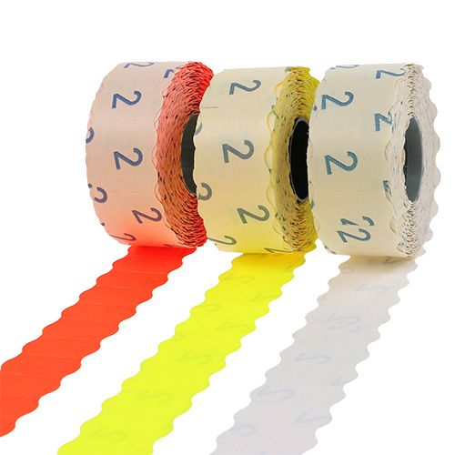 Floristik24 Etiquettes 26x12mm différentes couleurs 3 rouleaux