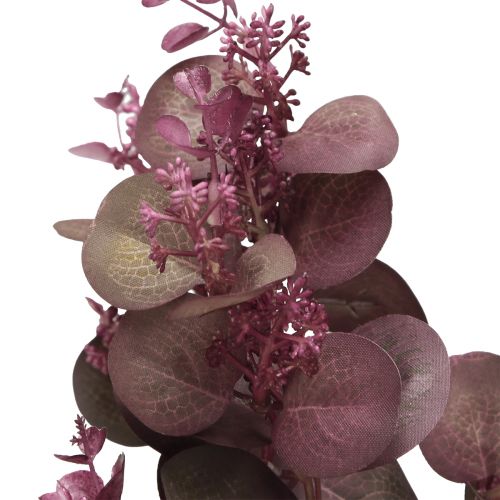 Article Branche artificielle décorative Branche d'eucalyptus bordeaux 66cm 2pcs