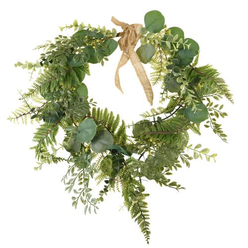 Couronne d&#39;eucalyptus décoration d&#39;eucalyptus artificiel vert Ø50cm