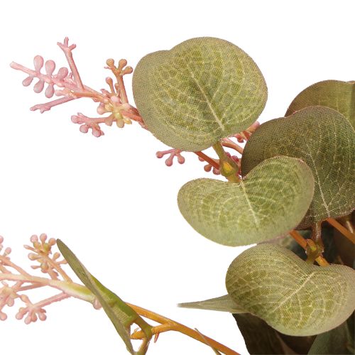 Article Branches d&#39;eucalyptus artificielles à fleurs roses, 45 cm, 3 pièces