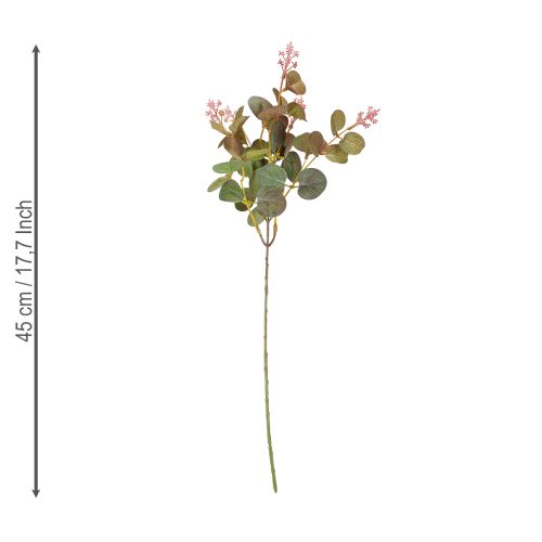 Article Branches d&#39;eucalyptus artificielles à fleurs roses, 45 cm, 3 pièces