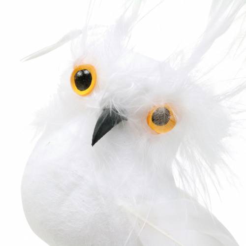 Article Fiche Deco Hibou Blanc 5cm 4pcs