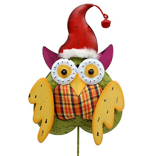 Floristik24 Tige d’ornement floral avec hibou en couleur 16 cm L. 48 cm