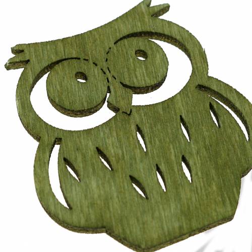 Floristik24 Décoration à disperser hiboux bois couleurs assorties 4cm 72 pcs