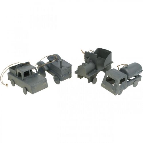 Article Véhicules métal à suspendre triés 9-10cm 4pcs