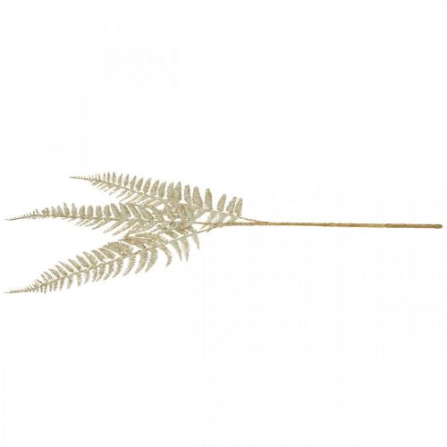 Floristik24 Déco fougère plante artificielle or, paillettes décoration de Noël 74cm
