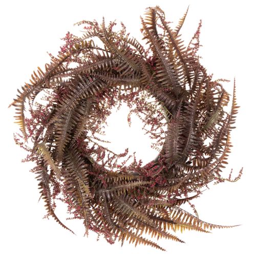 Couronne décorative artificielle en branches de fougère 35 cm acheter | Floristik24.fr