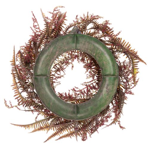 Couronne décorative artificielle en branches de fougère 35 cm | Floristik24.fr