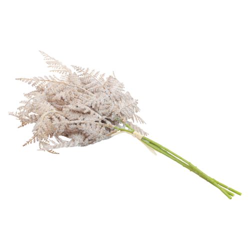 Article Bouquet de Fleurs Artificielles Fougère Artificielle Blanc 72cm Marron 3 pcs