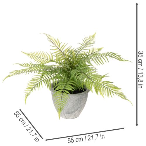 Künstlicher Farn en pot décoratif pour intérieur 35 cm | Floristik24.fr