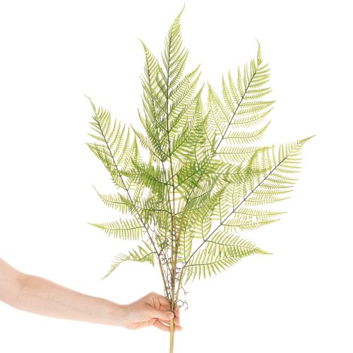 Branche de fougère artificielle 80 cm en plastique vert pour décor intérieur | Floristik24.fr