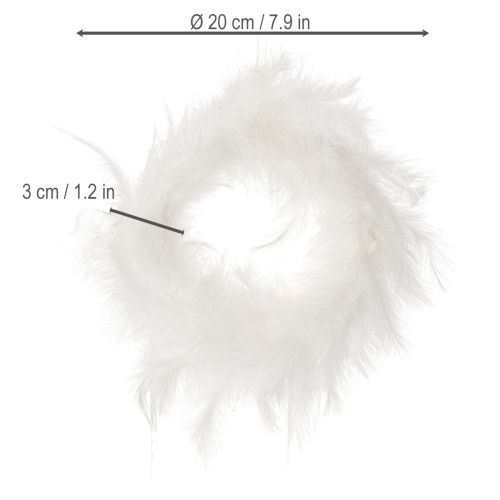 Article Couronne de plumes idéale pour la décoration de mariage et une ambiance festive à Pâques (20 cm)
