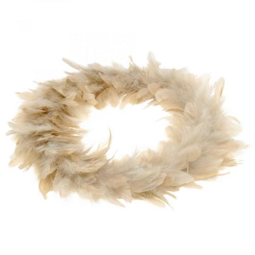 Floristik24 Couronne de plumes déco rose Ø25cm Couronne de plumes